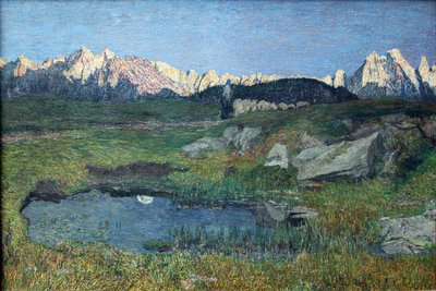 Alpine Landscape at Sunset by Giovanni Segantini